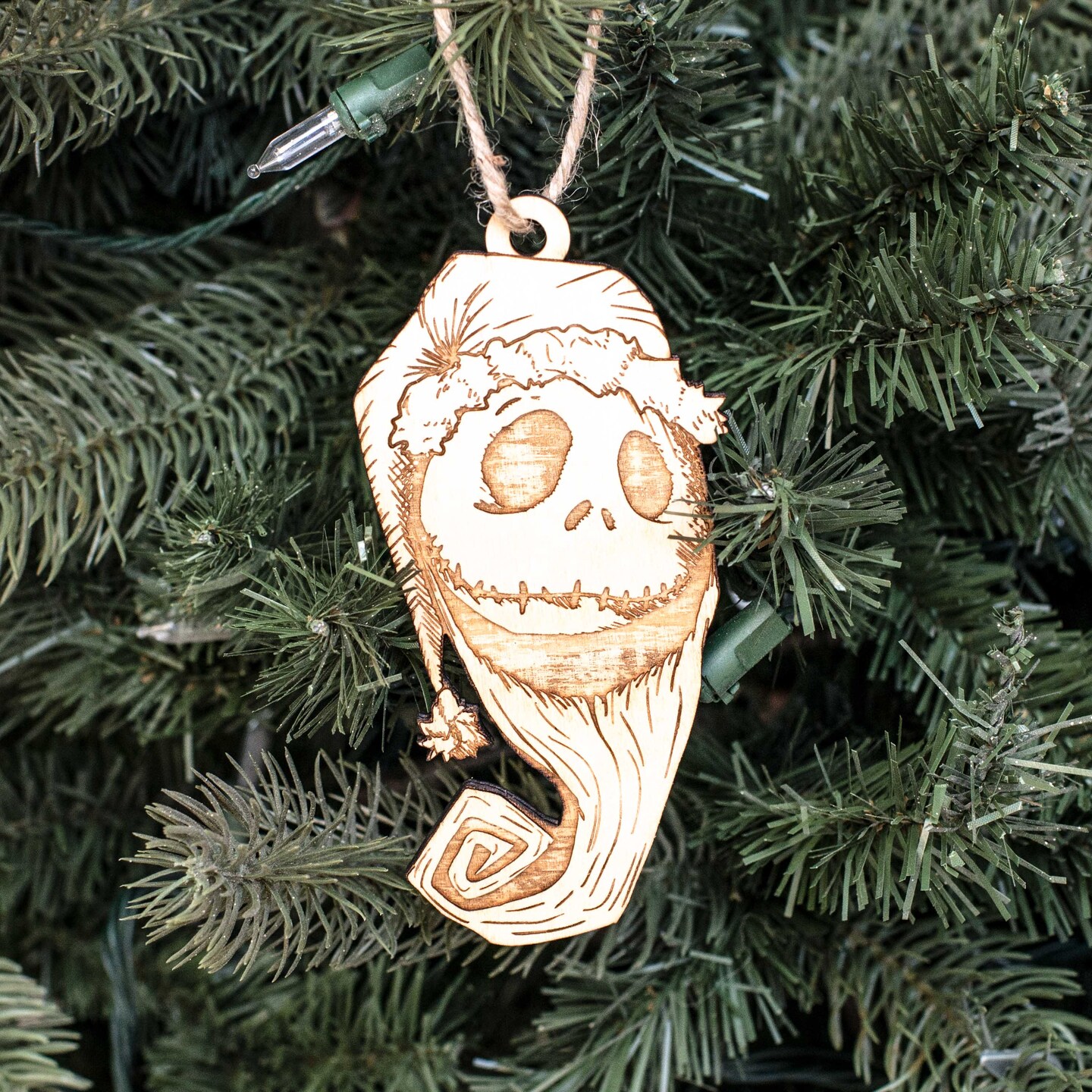 Ornament - Santa Jack - Raw Wood 3x5in Ornament - Santa Jack - Raw Wood 3x5in