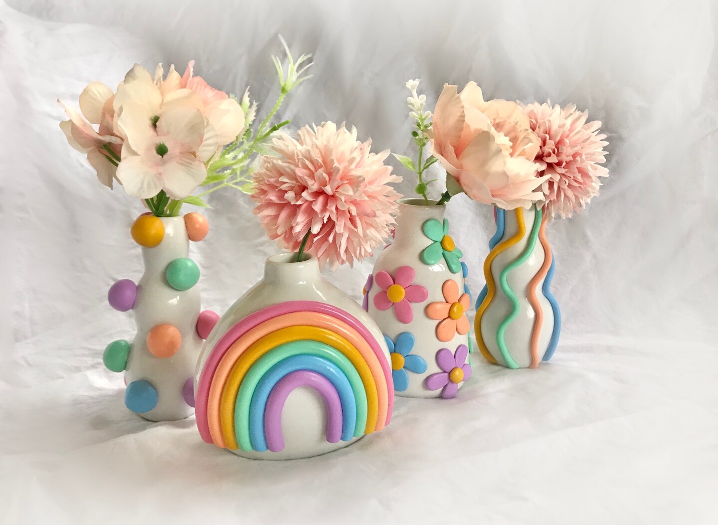 5 Tall Retro Eclectic Colorful Bud Vase/ Cute Ceramic Vase/ Rainbow Pot  Planter/modern Ceramic Vase/ Pastel Color Ceramics/ Boho Home Decor -   Canada