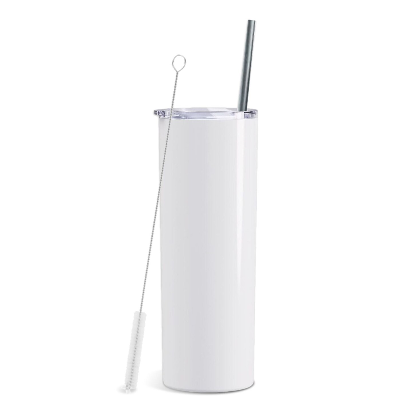 ProSub 20oz Straight Skinny Tumbler Sublimation Blanks Gloss White - 60 Pack