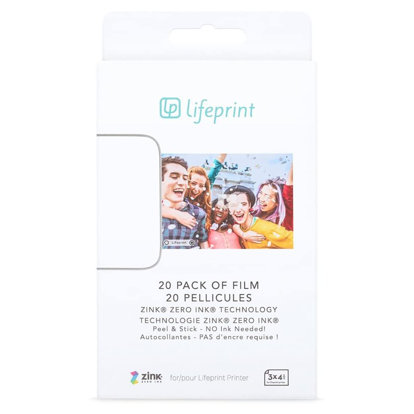 Lifeprint Zink Photo Paper 3 x 4.5&#x22; for the Lifeprint Augmented Reality Video and Photo Printer