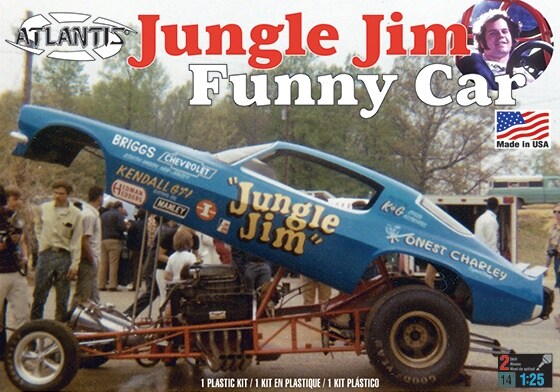 Atlantis Plastic Model Kit-1971 Jungle Jim Camaro Funny Car