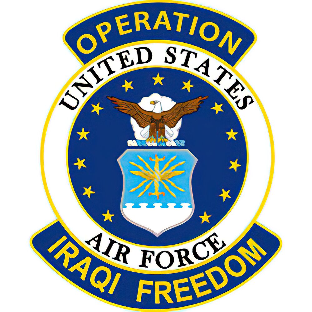 Eagle Emblems Patch-Operation Iraqi Freedom USAF (3-5/8