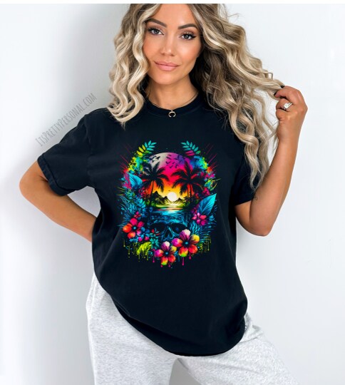 #213 DTF Print- Neon Summer - Half Tone (FOR BLACK SHIRTS ONLY)