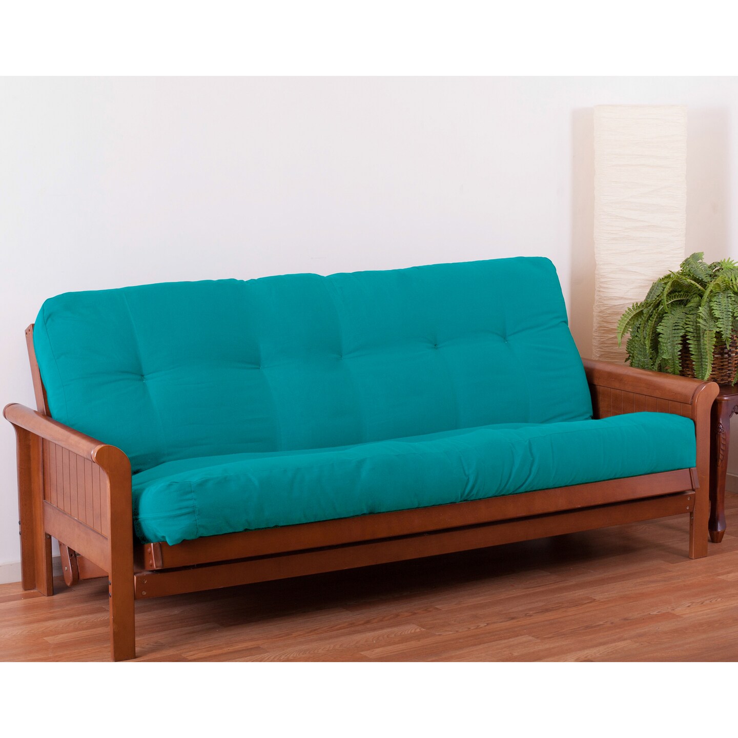 Blazing Needles Renewal 8-inch Twill Full-size Futon Mattress - Aqua Blue - Aqua Blue