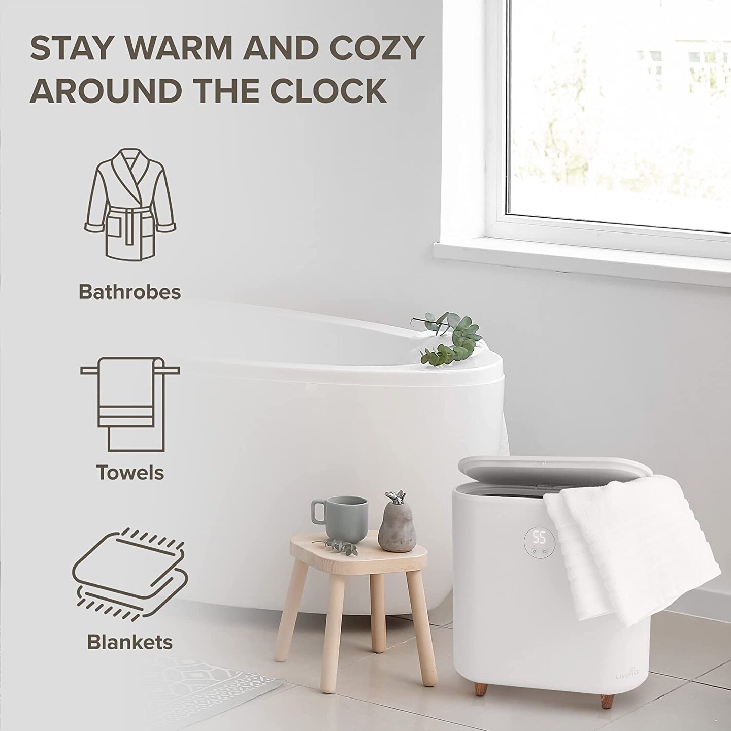 Live Fine Towel Warmer, Large Blanket &#x26; Towel Heater