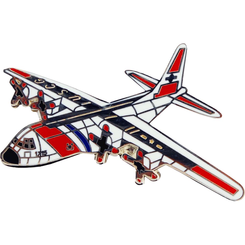 C-130 Hercules CG Airplane Pin Pewter 1 1/2&#x22;