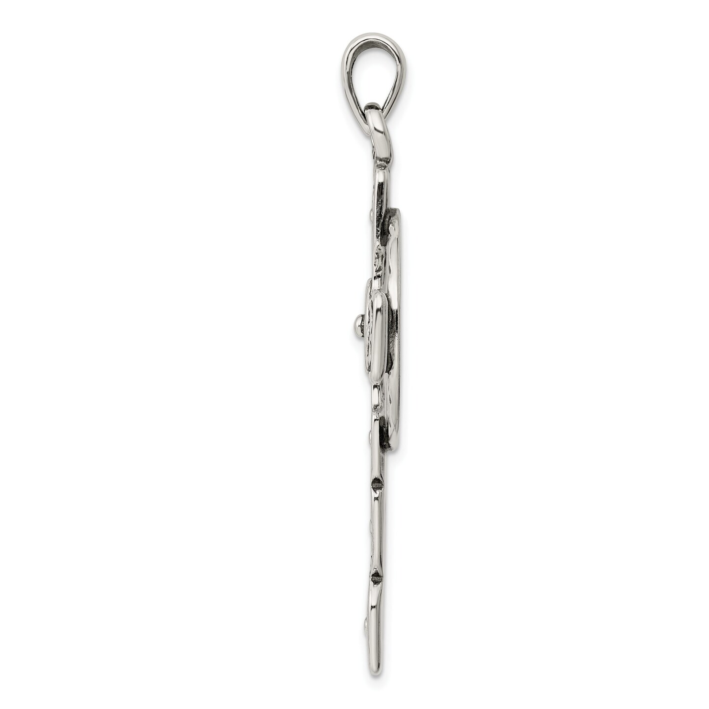 Sterling Silver Celtic Cross Pendant Jewerly 109.7mm x 53.6mm