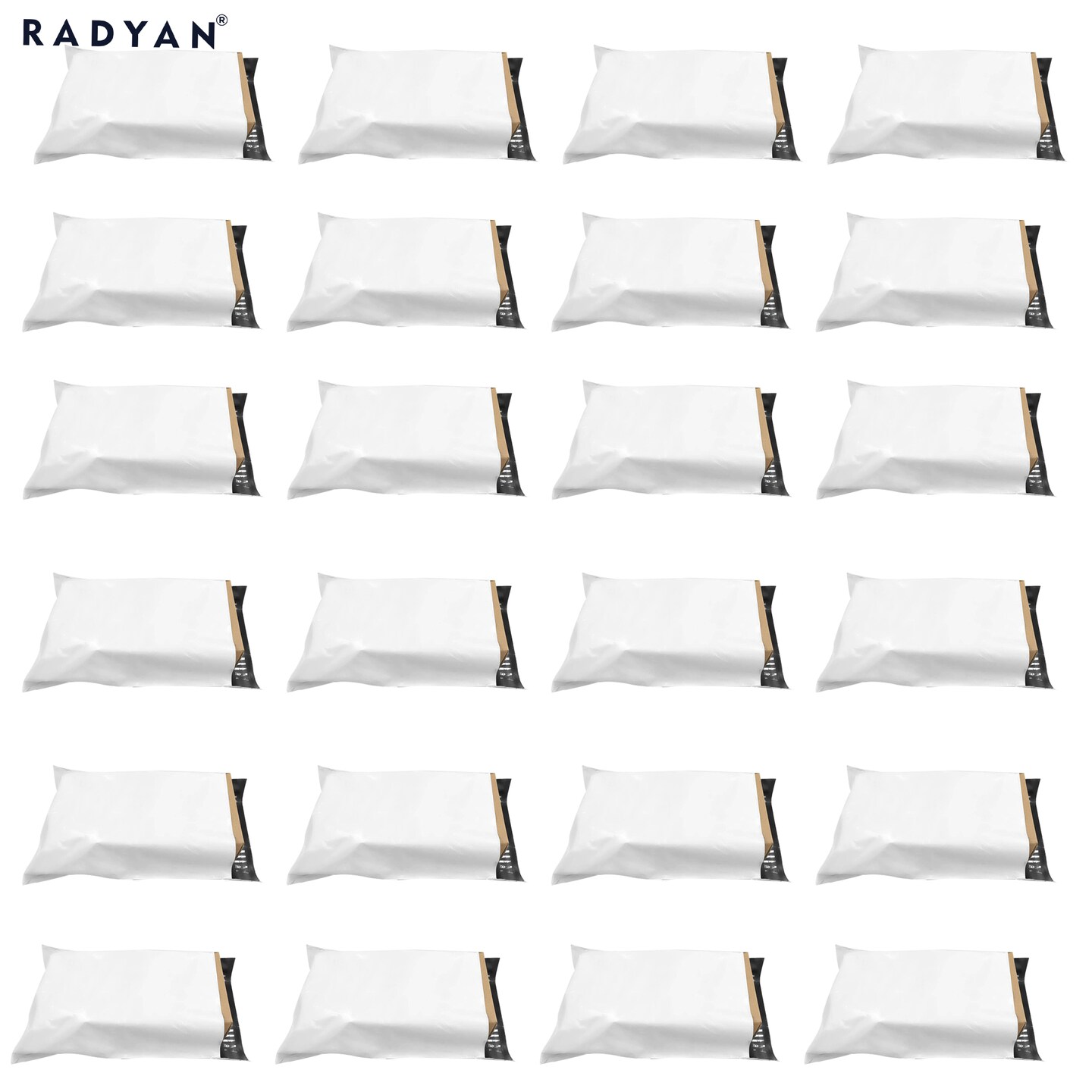 Glossy White Poly Bag Mailer Envelopes | RADYAN&#xAE;