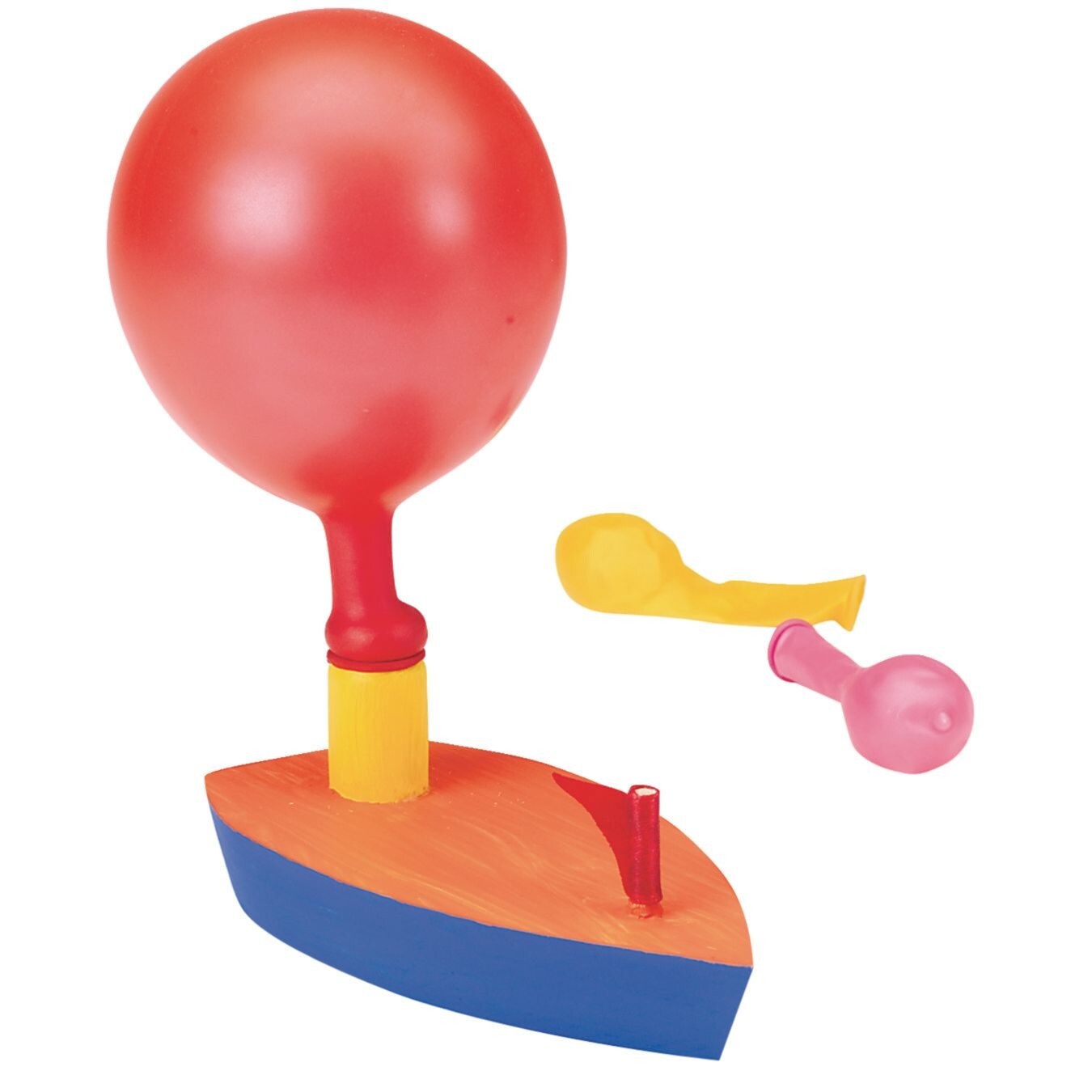 Wooden Balloon Powered Boat Craft Kit (pack Of 12) 