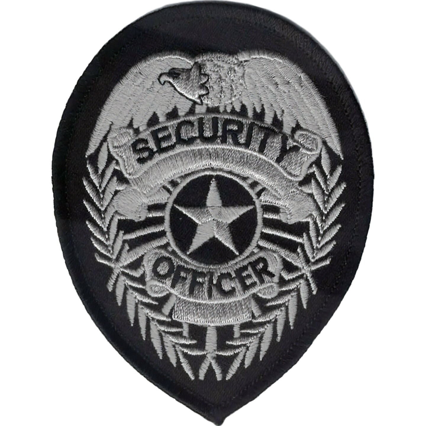Security Officer Shield Patch Black &#x26; Gray 3 3/4&#x22;