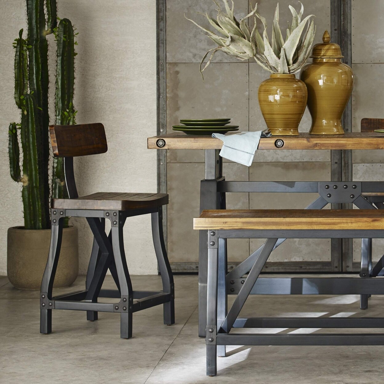 Ink+Ivy Lancaster Counter Stool Amber