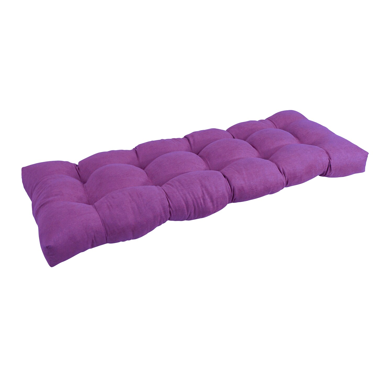 46-inch by 19-inch Tufted Solid Microsuede Bench Cushion Purple-Color