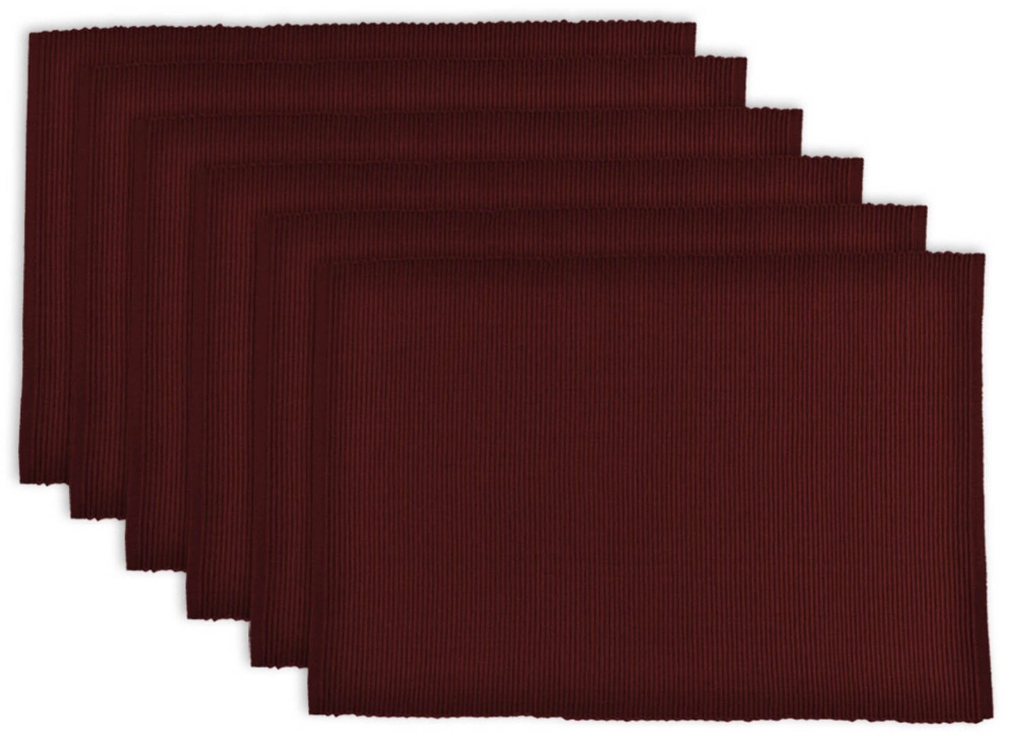 DII Wine Ribbed Placemat (Set of 6)