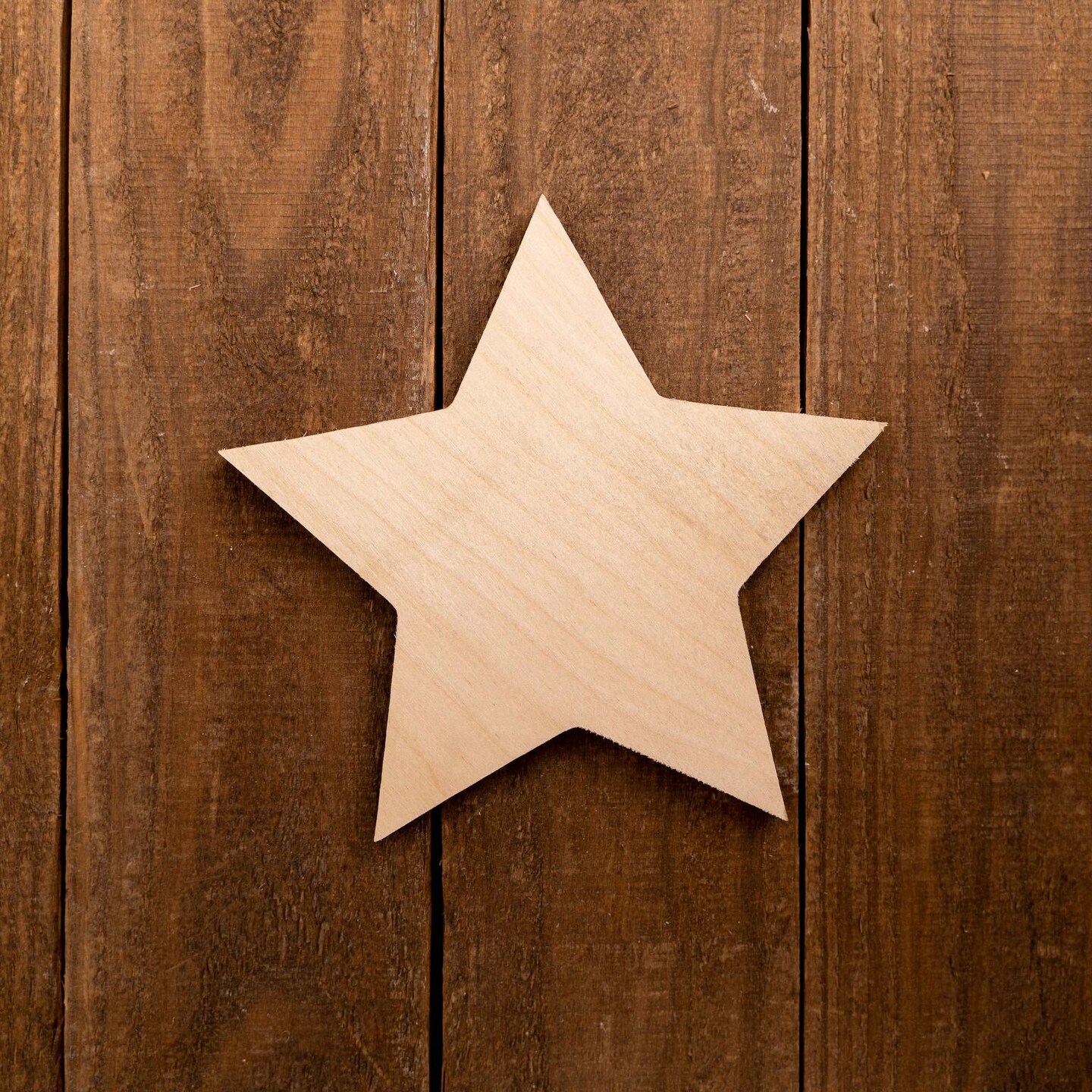 6 in. Unfinished Wooden Chunky Star Shape
