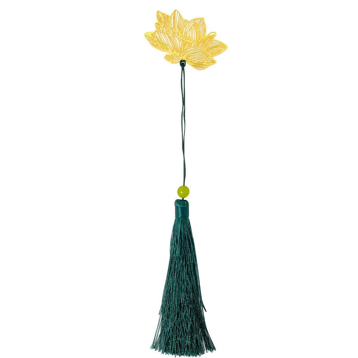 Wrapables Metallic Bookmark with Tassel for Book Lovers &#x26; Readers (Set of 2), Lotus &#x26; Clover