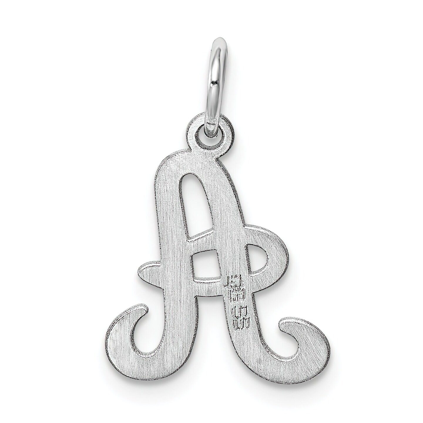 Sterling Silver Stamped Initial Letter A Charm Pendant Jewerly 20mm x 13mm