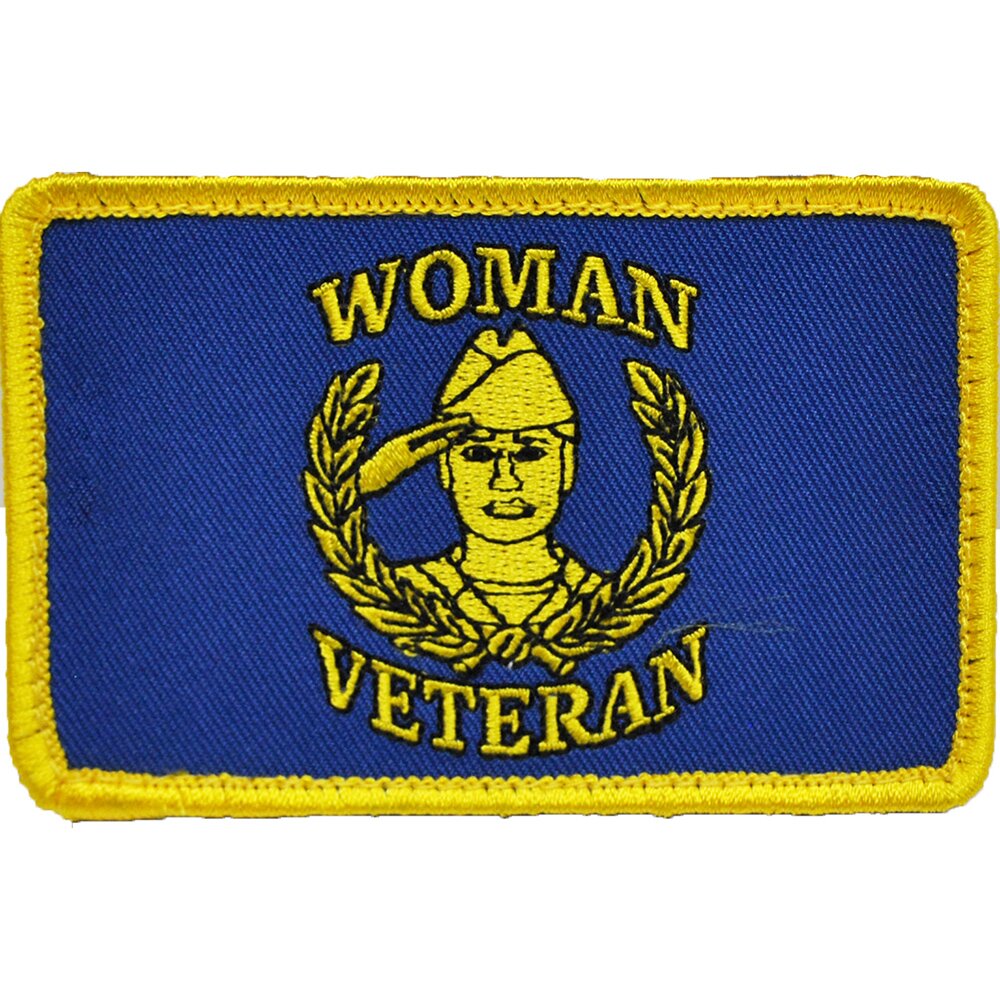EagleEmblems PM0422V Patch-Woman Veteran (Velcro) (3-1/2&#x22;)