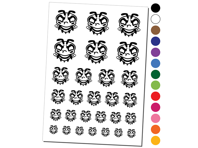 Cute Bee Mad Grumpy Temporary Tattoo Water Resistant Fake Body Art Set Collection Michaels 1098