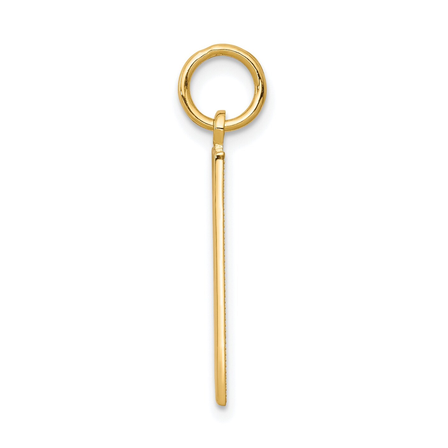 10K Yellow Gold Bingo Card Charm Polished Jewelry New 25 X 15mm