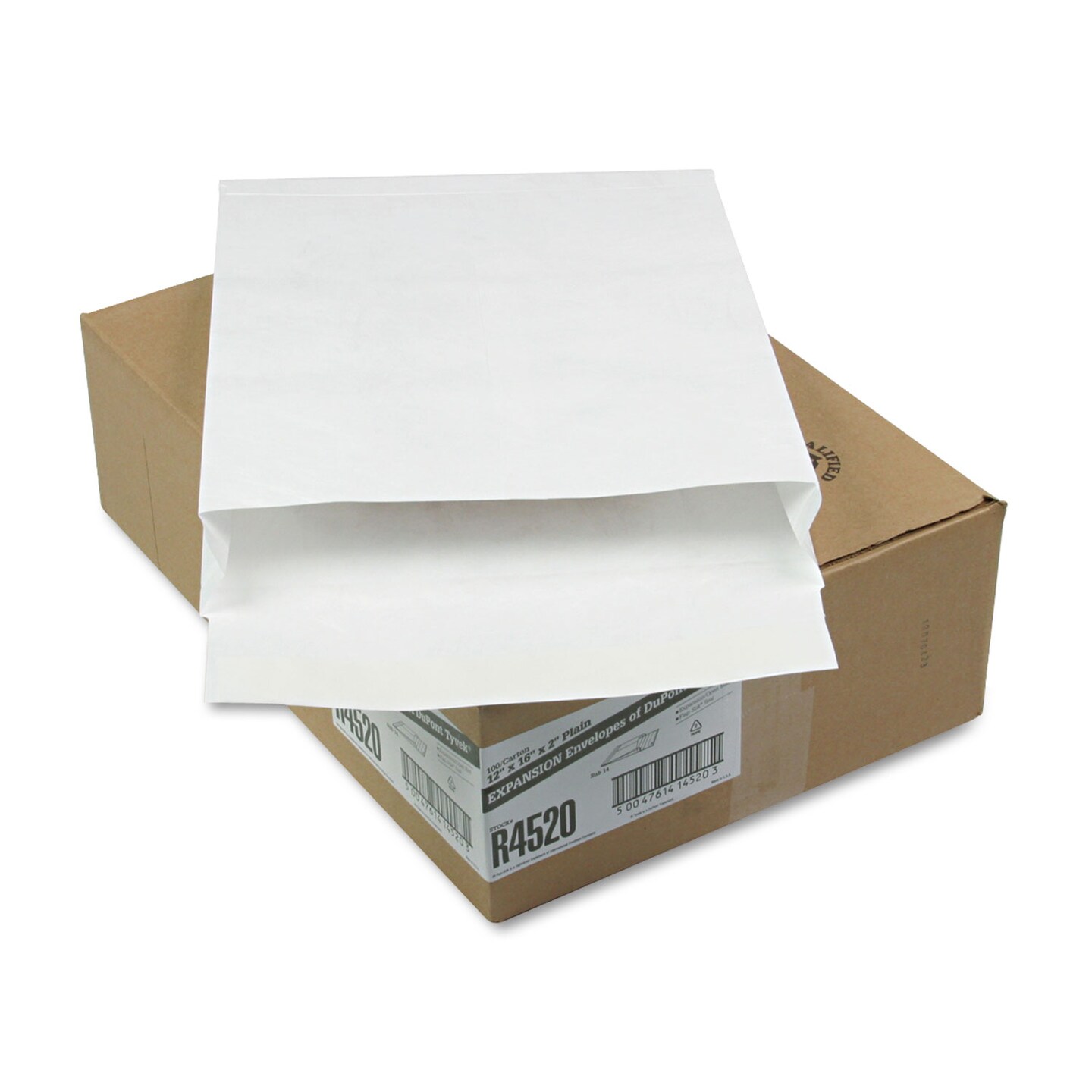Tyvek® Envelopes, 12 x 15 1/2, End Opening, Plain White, Pack Of 100
