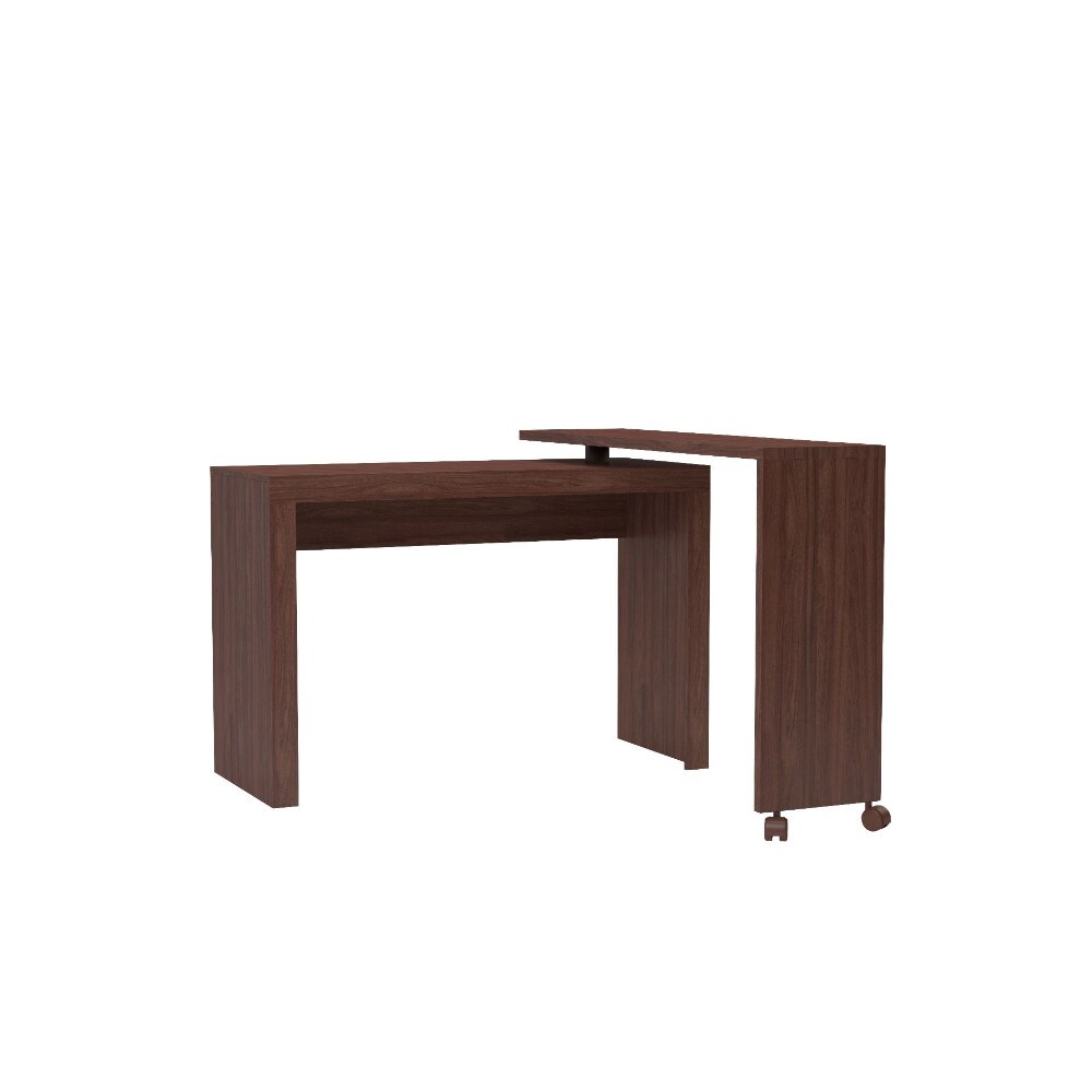 Manhattan Comfort Accentuations by   Innovative Calabria Nested Desk in Nut Brown