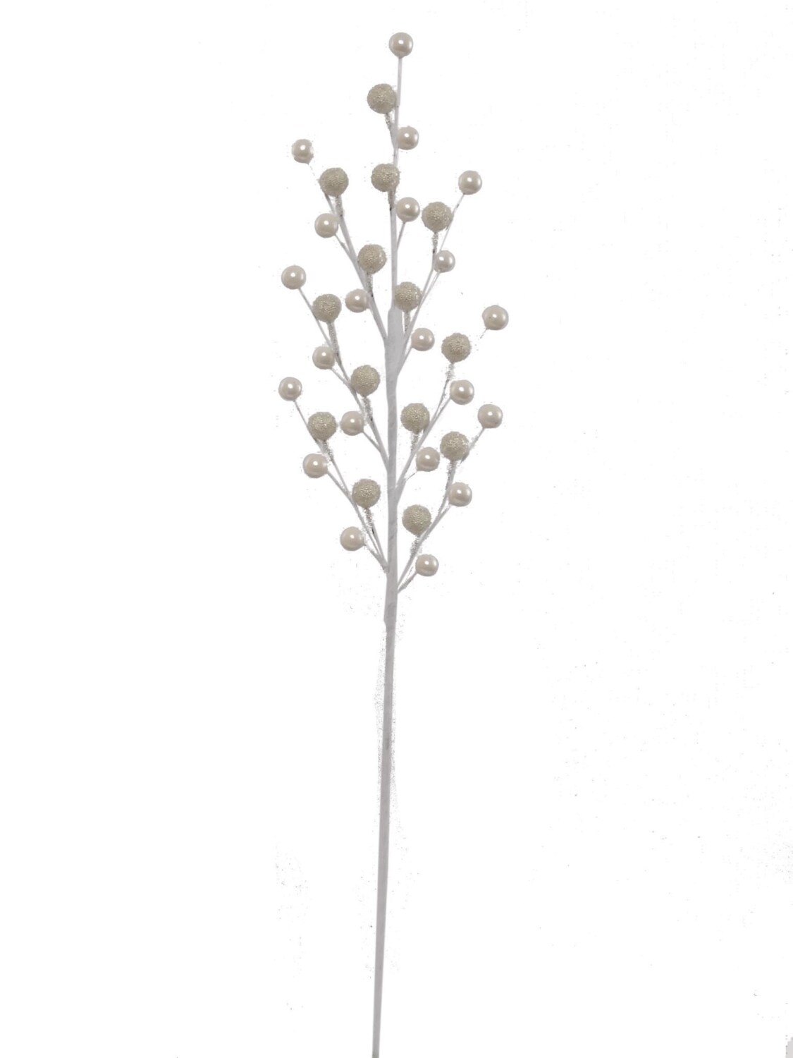 White Berry Stems with 35 Lifelike Berries | 19-Inch | Holiday Xmas Picks | Trees, Wreaths, & Garlands | Christmas Berries | Home & Office Decor (Set of 24)