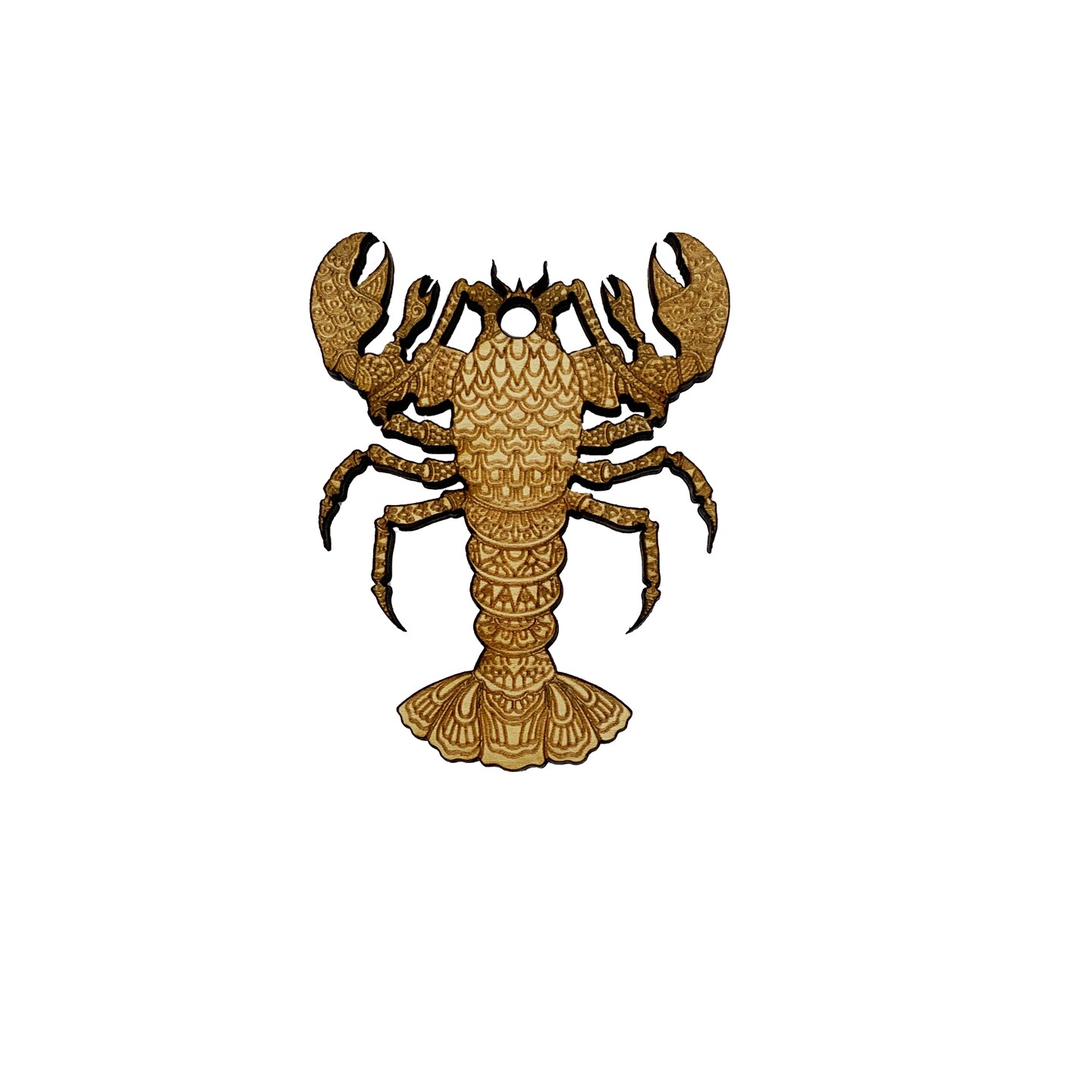 Ornament - Crawdad - Raw Wood 2x4in Ornament - Crawdad - Raw Wood 2x4in