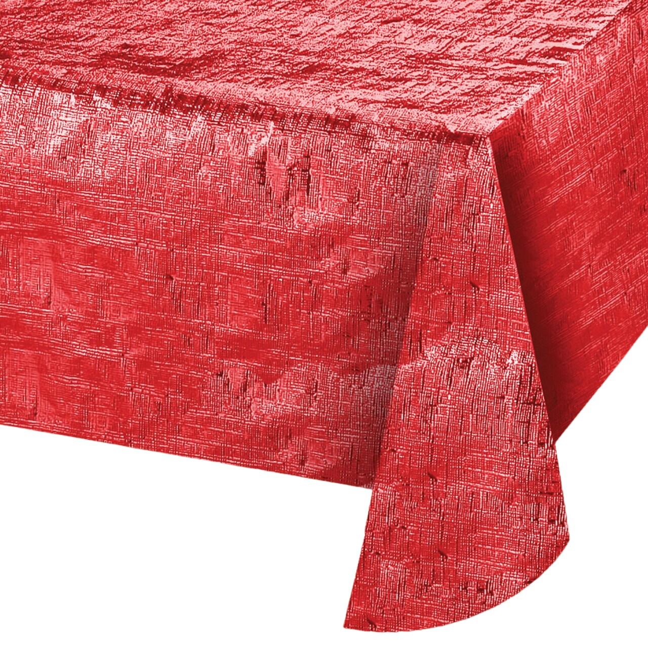 Party Central Club Pack of 12 Metallic Red Rectangular Banquet Party Table Cloths 108&#x22;