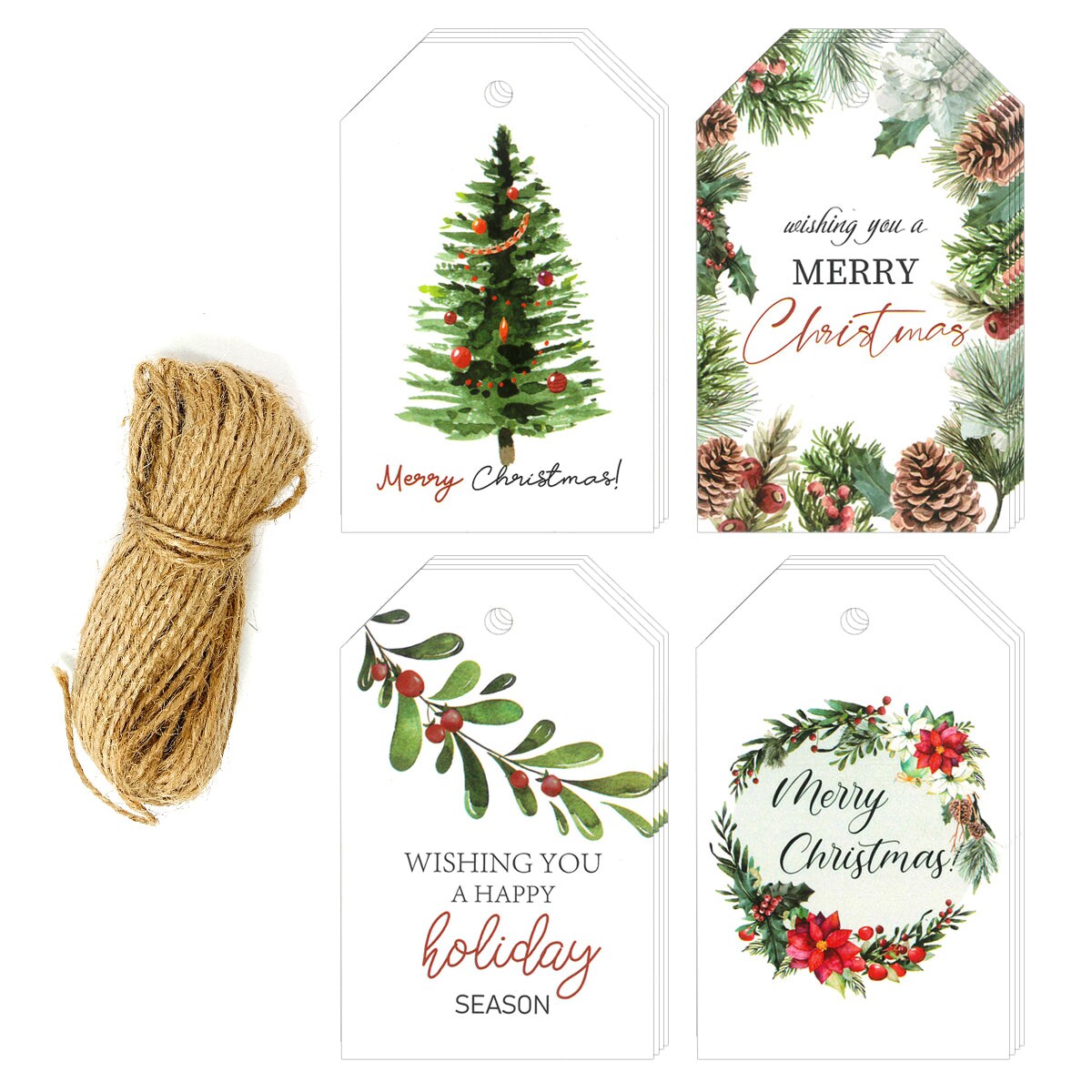 Luxury Star Tags Christmas Gift Tags Hang Labels With String Party