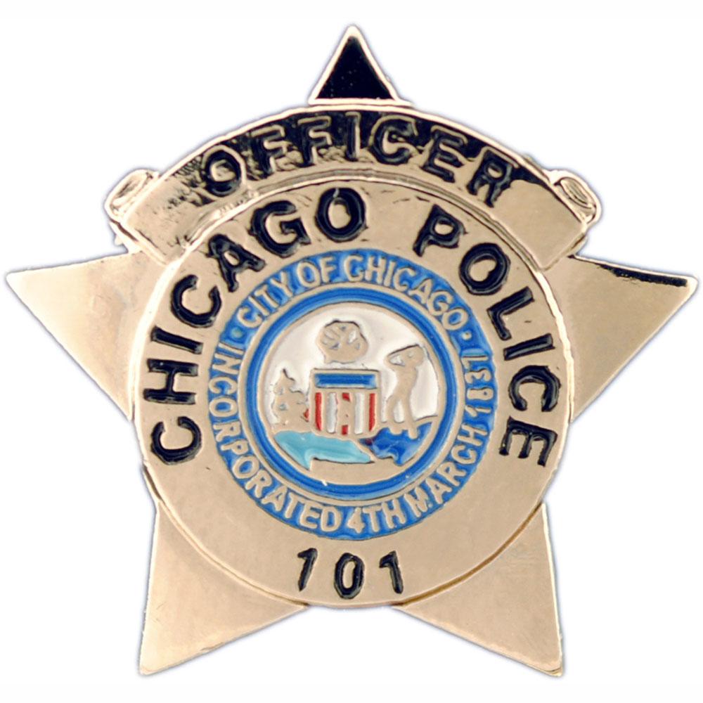 Chicago Police Officer Badge Pin 1&#x22;