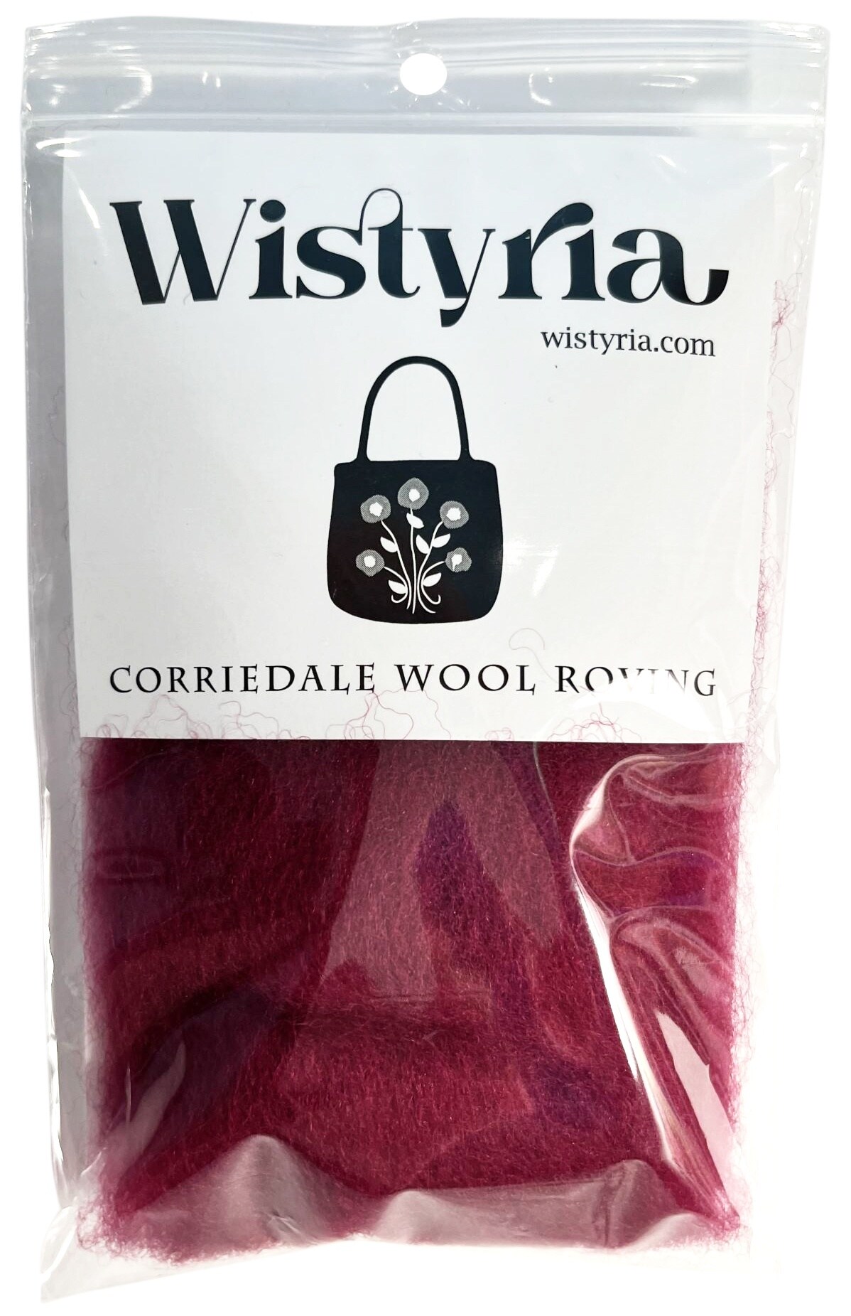 Wistyria Editions Wool Roving 14&#x22; -Raspberry
