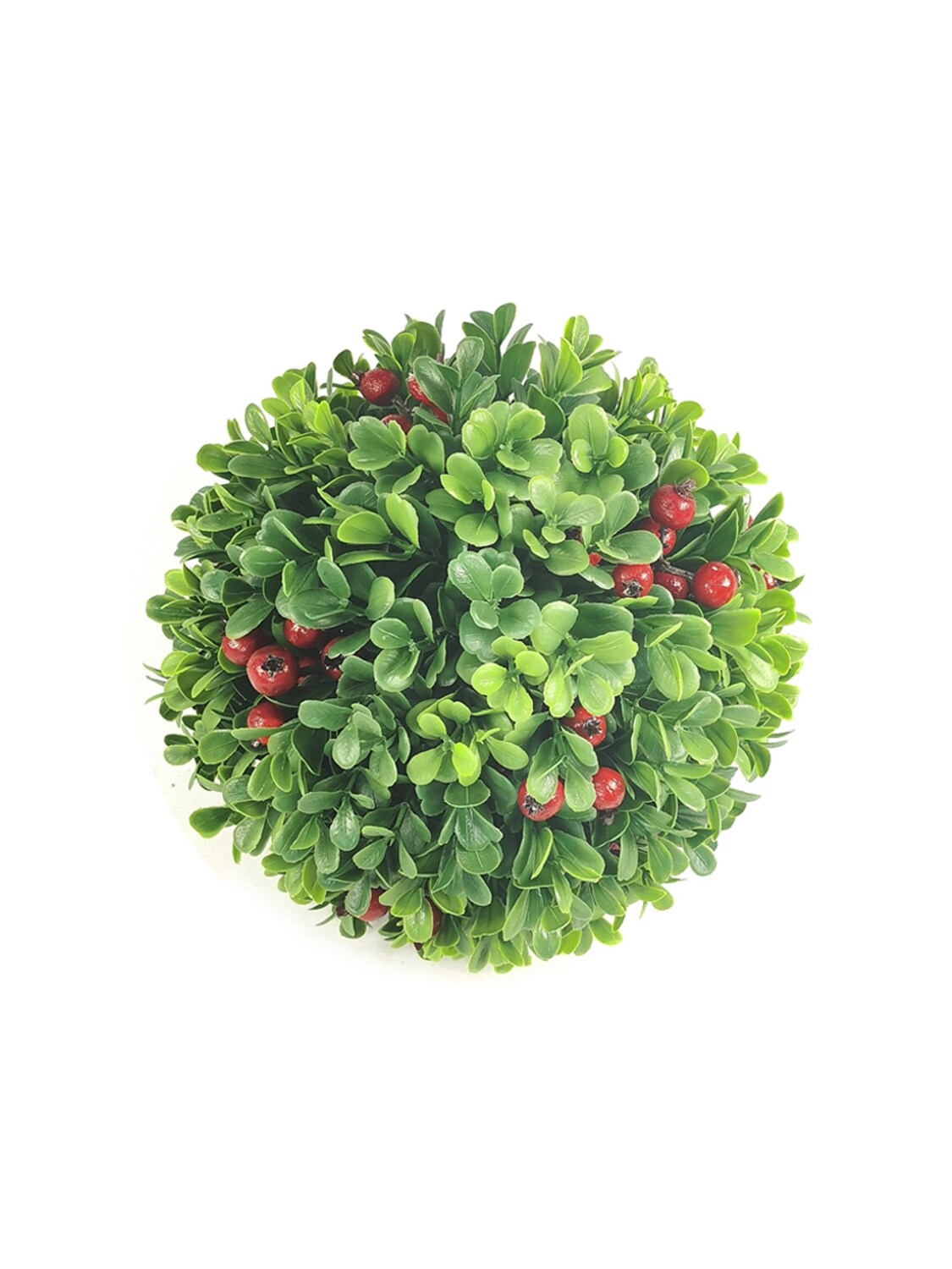 Artificial Boxwood Ball, 7-Inch, Box of 12, with Realistic Berries, Decorative Kitchen Accents, Tabletop Decor, Faux Greenery, Parties & Events, Home & Office Decor, Floral Home by Artificial Flowers