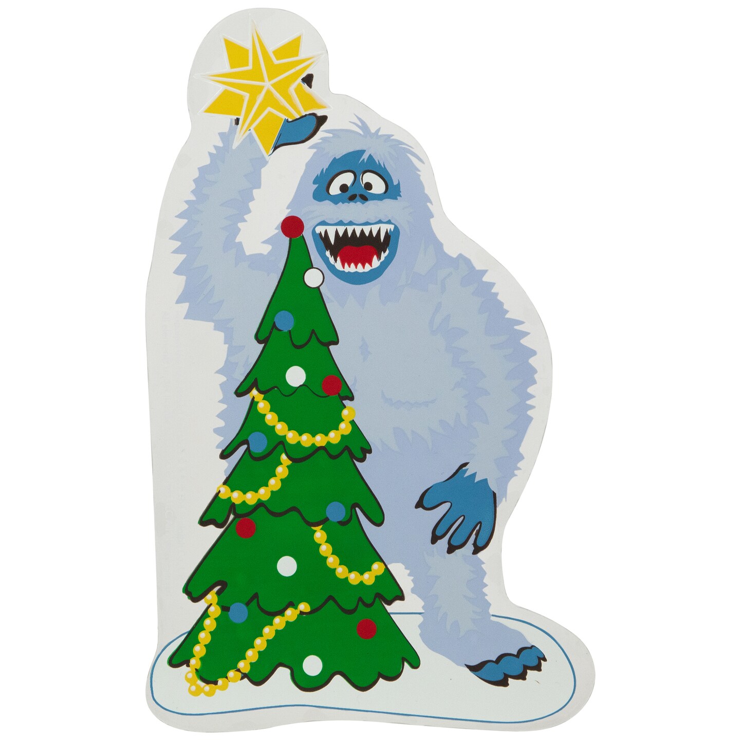 Northlight 8" Bumble Tops the Tree Double Sided Gel Christmas Window Cling Decoration