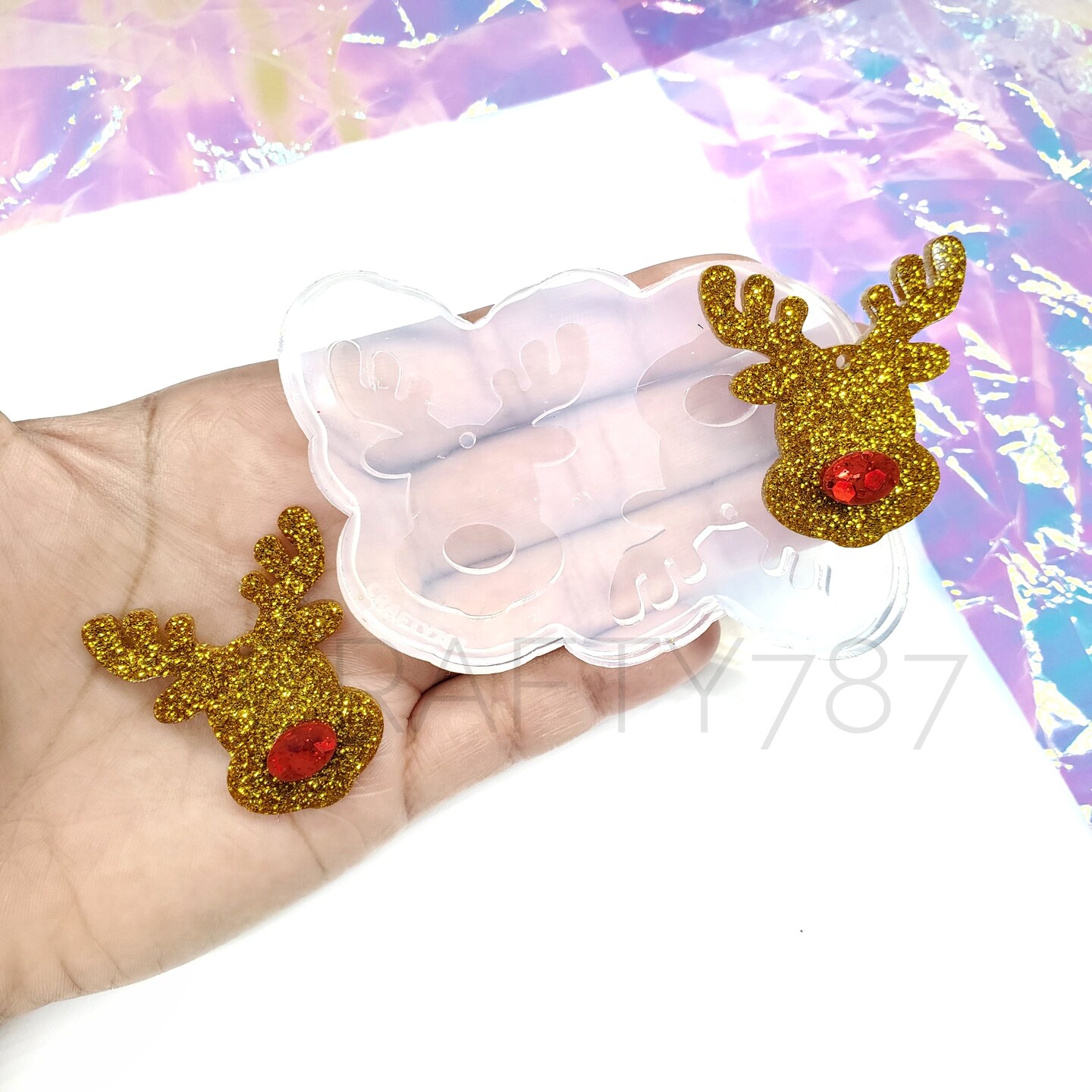 Resin Molds Christmas Earrings Reindeer Earrings Molds Silicone