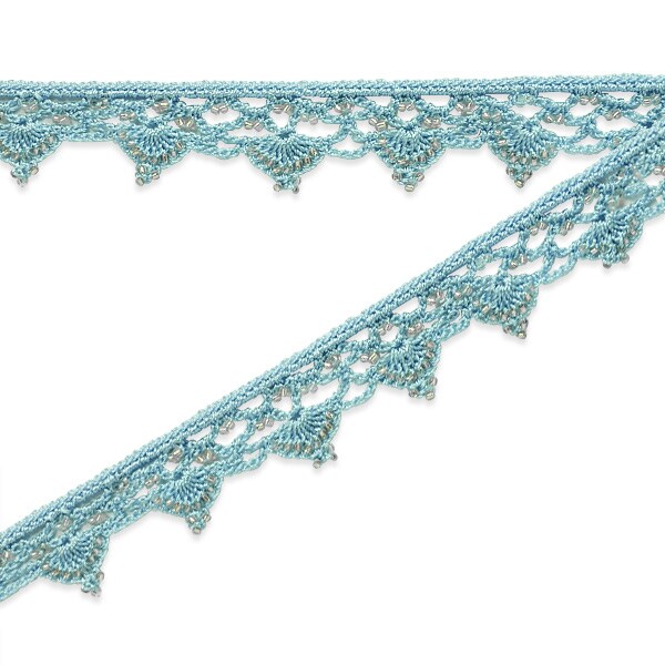 5 Yards of Grace Crochet Beaded Trim - 3/4 inch wide x 18 inches