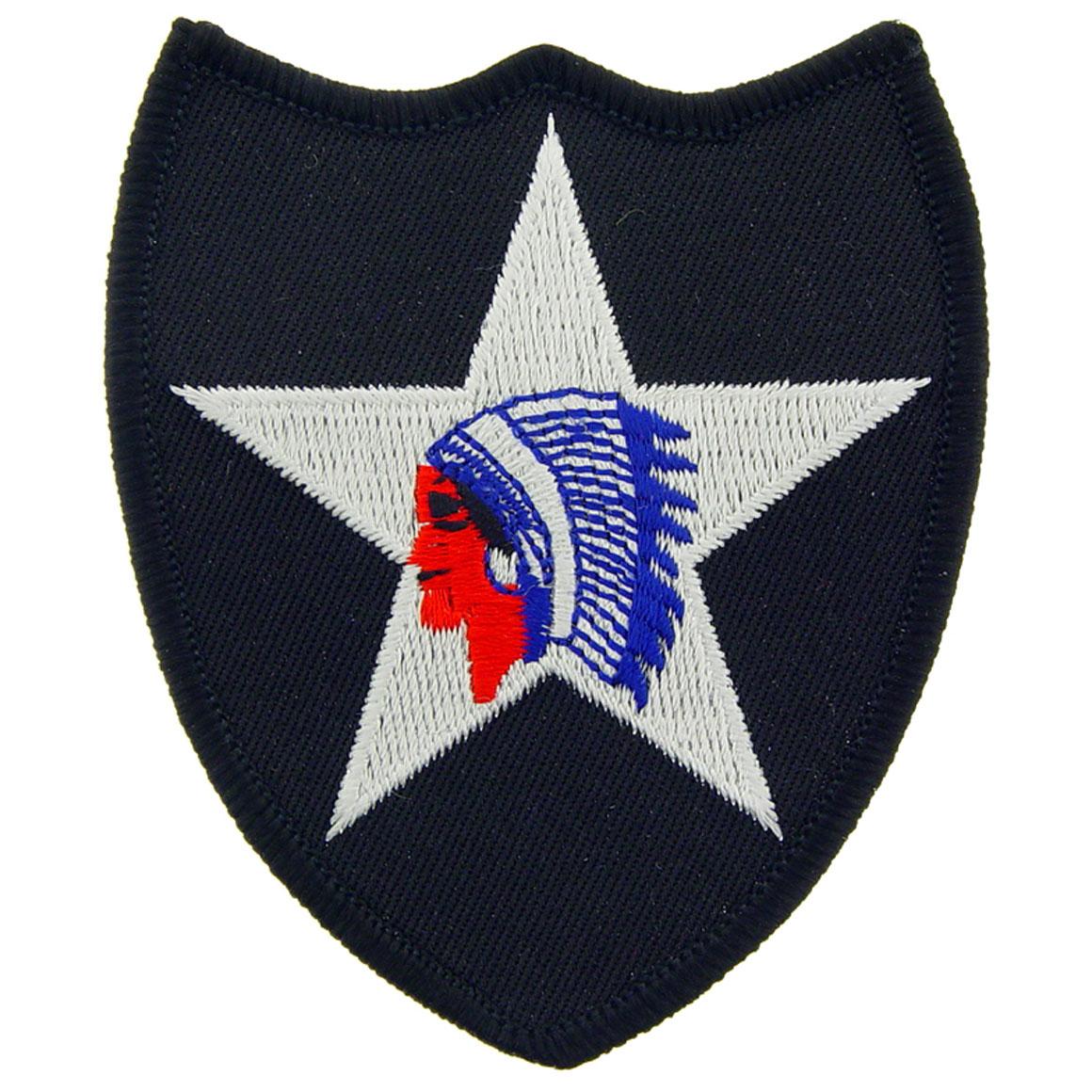 U.S. Army 2nd Infantry Division Patch Black &#x26; White 3&#x22;
