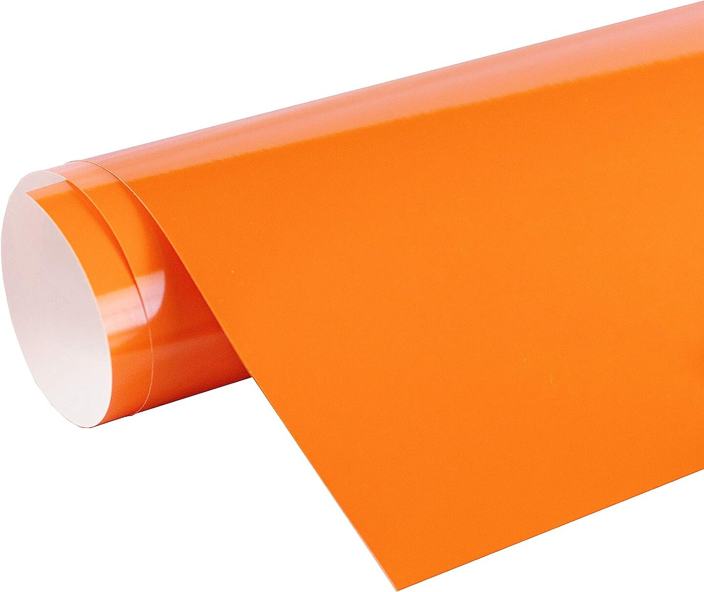 24&#x22; x 10 ft Roll of Glossy Orange Repositionable Adhesive-Backed Vinyl for Craft Cutters, Punches and Vinyl Sign Cutters