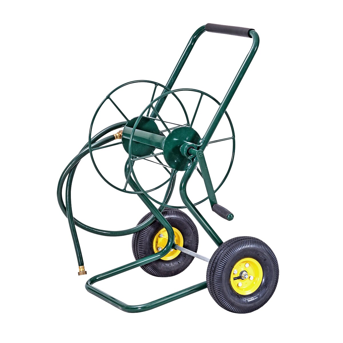 Garden Wheeled Hose Reel Cart Steel Frame Hose Truck Outdoor Water Planting