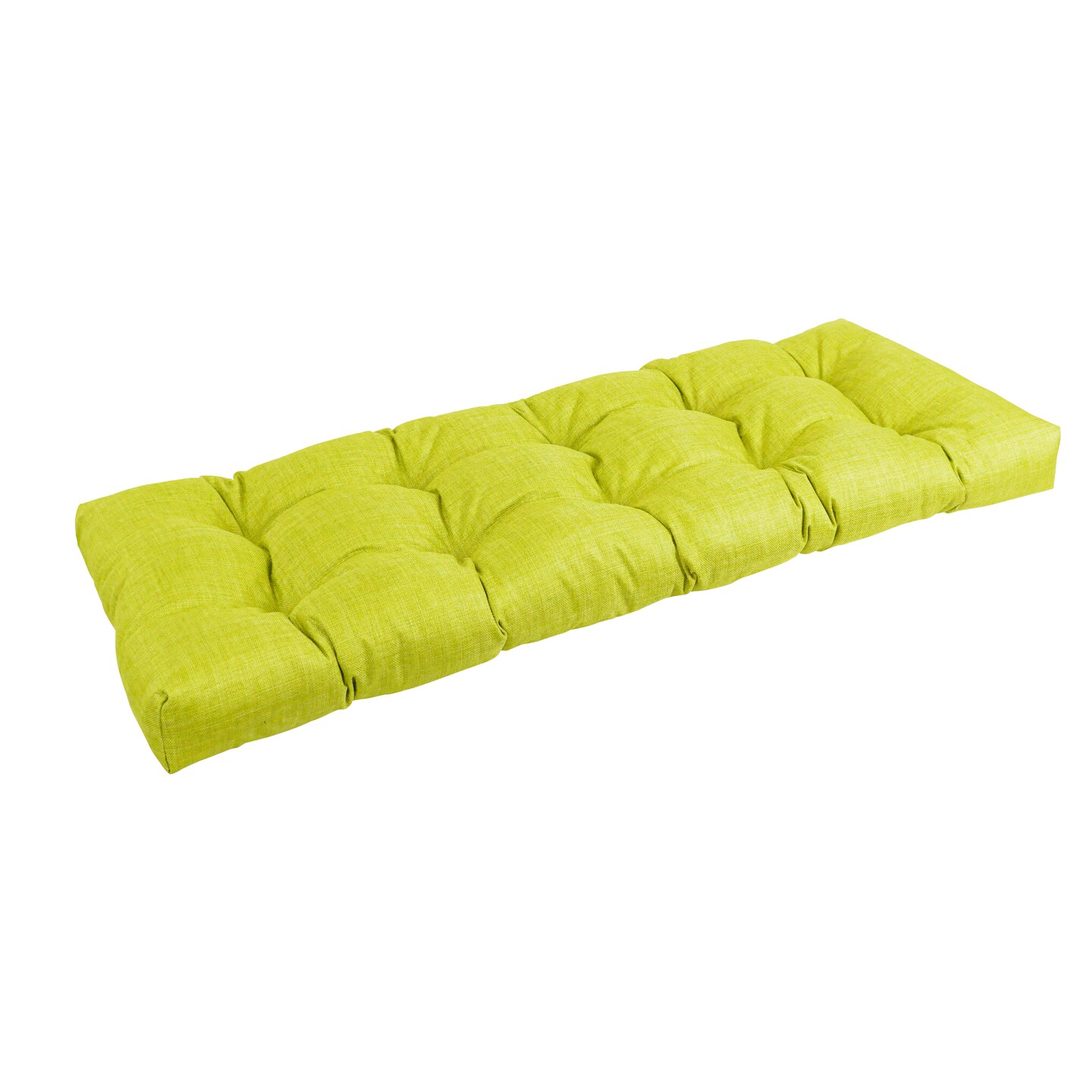 46-inch by 19-inch Tufted Solid Outdoor Spun Polyester Loveseat Cushion Green-Color