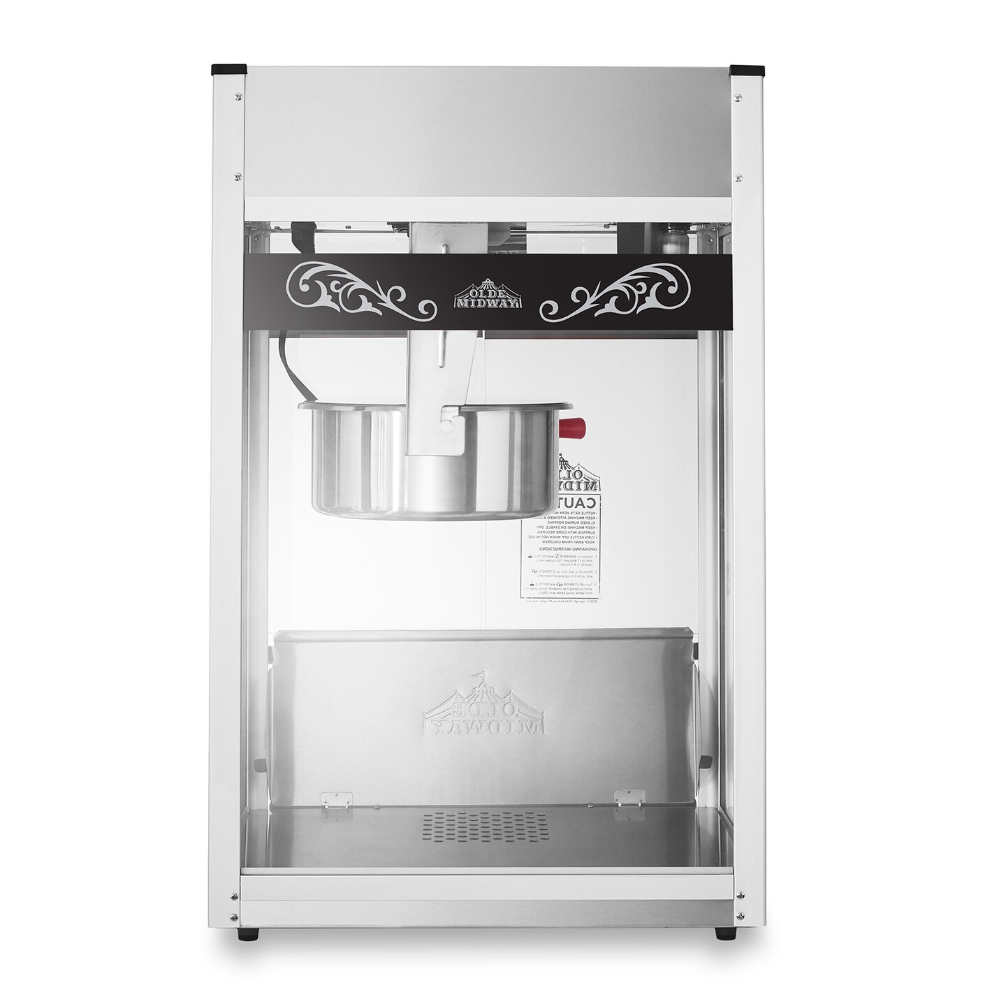 Olde Midway Commercial Popcorn Machine Maker Popper with Extra Large 16-Ounce Kettle