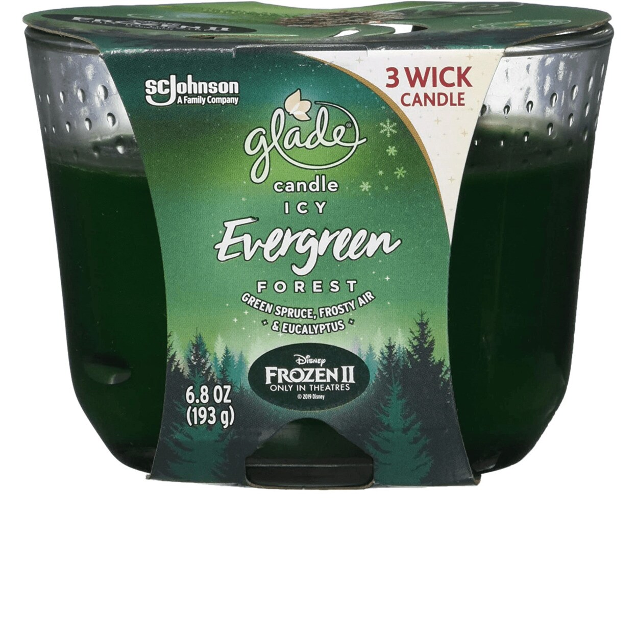 Glade   Holiday Triple Wick Candle - Icy Evergreen Forest - Pack of 2