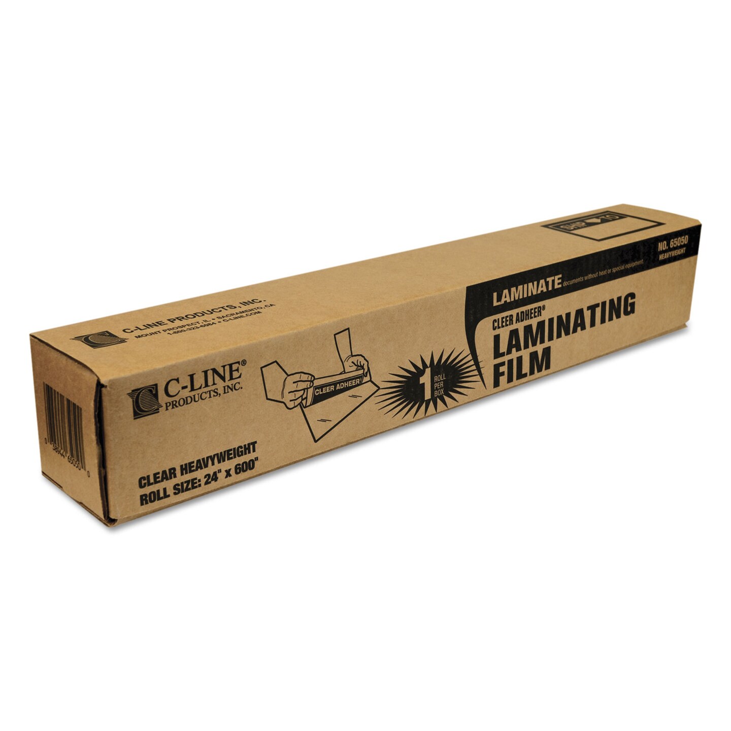 C-Line Cleer Adheer Self-Adhesive Laminating Film 2 mil 24 x 50 ft Gloss Clear