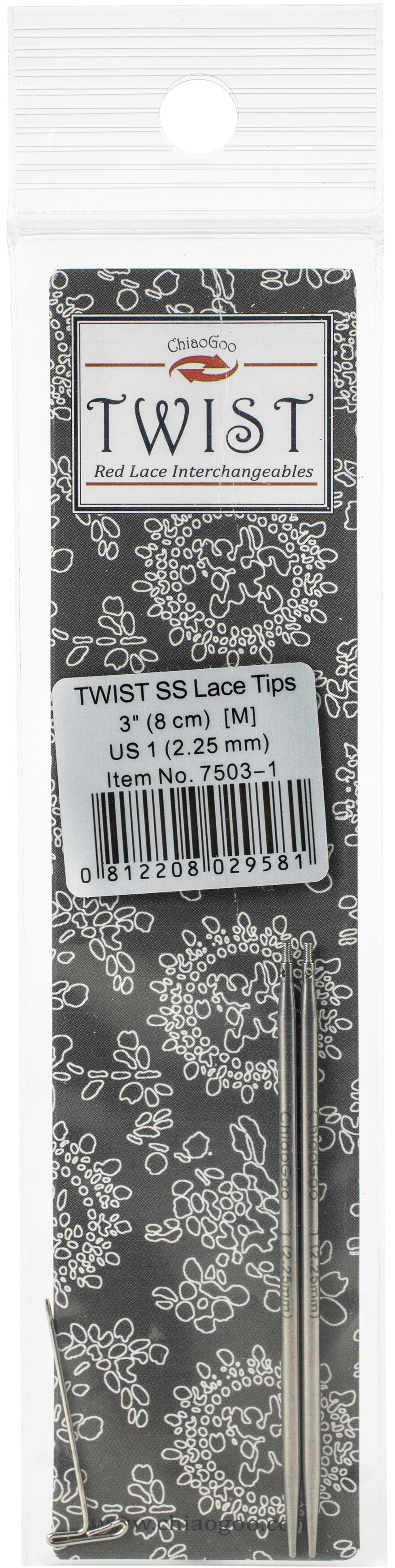 ChiaoGoo TWIST Stainless Steel Lace Tips 3 Size 1 2 25mm Michaels