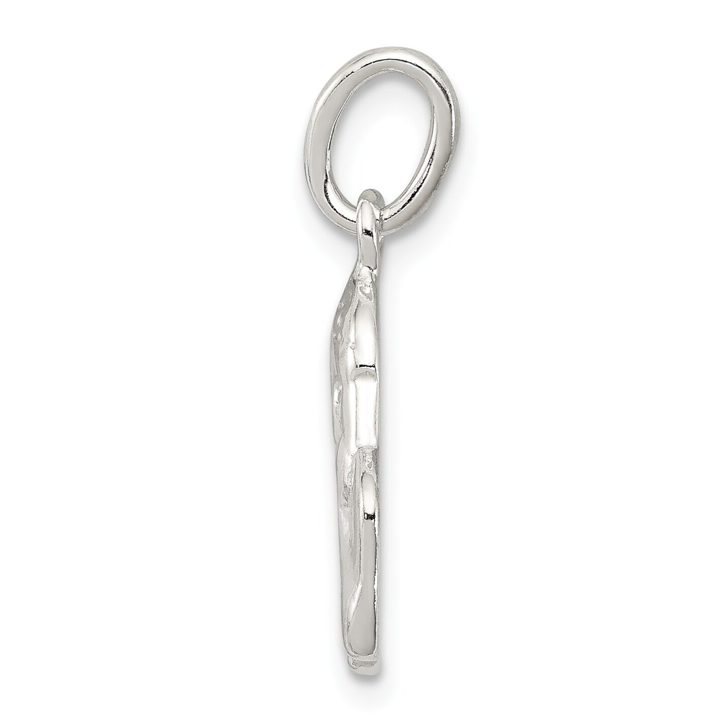 Sterling Silver Angel Charm Pendant Religious Jewelry 20mm x 16mm