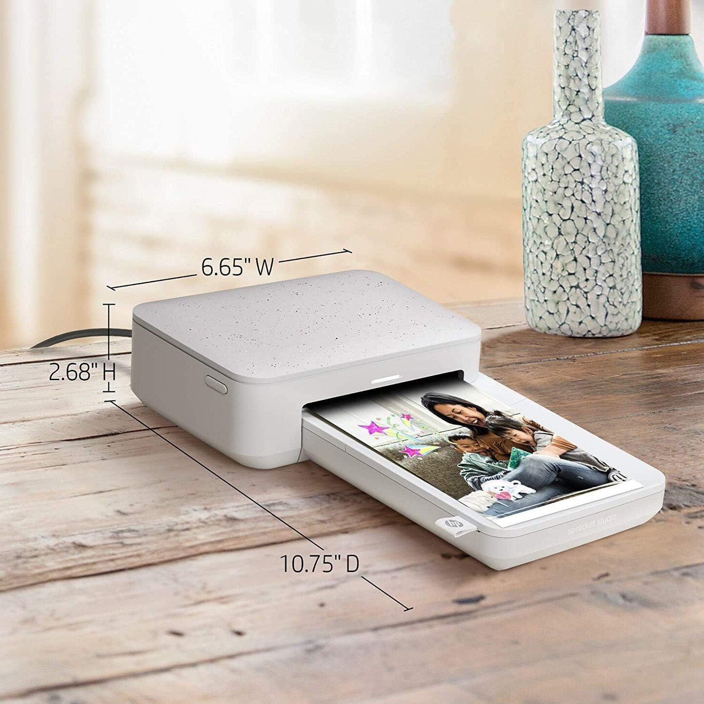 HP Sprocket Studio Portable Printer, 4x6&#x22; Instant Photo Printer for iOS &#x26; Android Devices