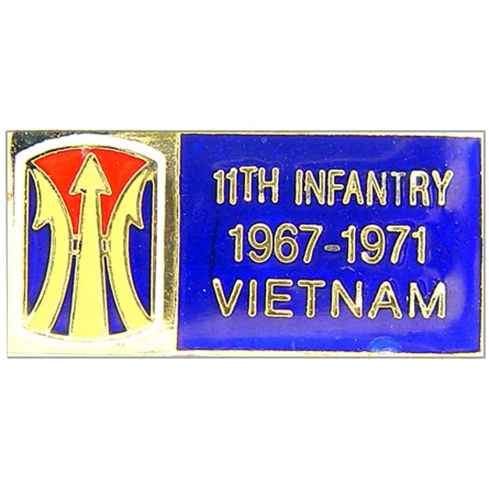U.S. Army 11th Infantry Brigade Vietnam Pin 1 1/8&#x22;