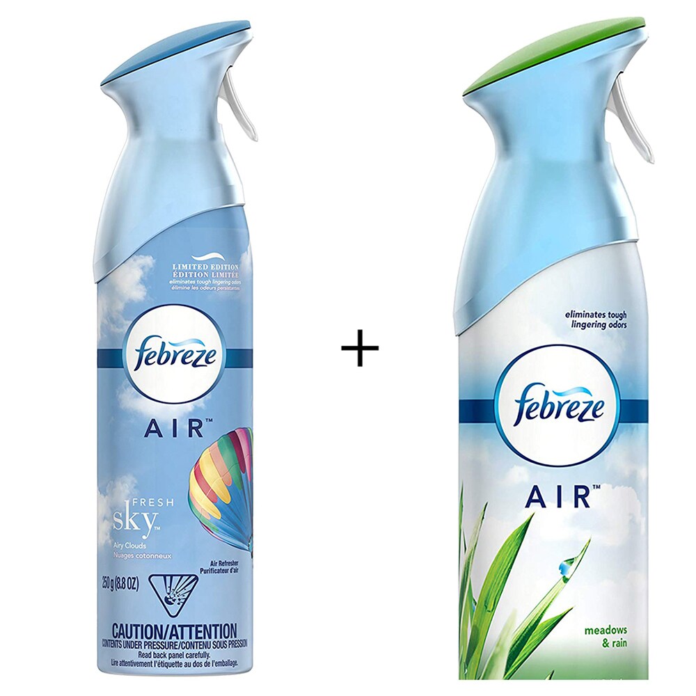 Febreze Air Freshener Linen and Sky by   and Air Freshener Meadows and Rain (1 Count, 250g) by