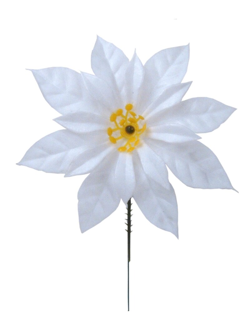 7&#x22; White POINSETTA (SOFT WIRE)- 2000 Pieces, Floral Home by Artificial Flowers