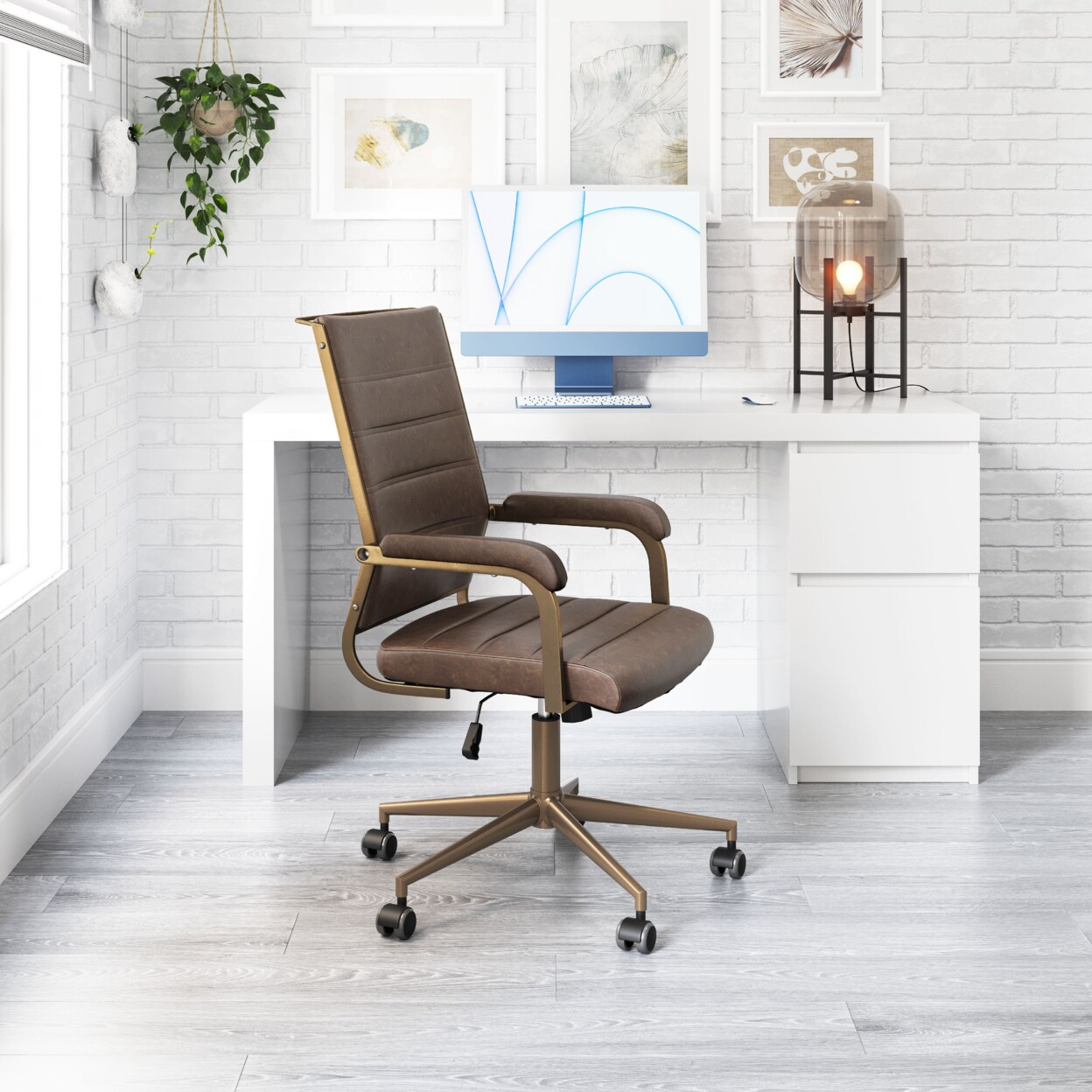 Office Chair Rolling Base Adjustable Height Locking Tilt Home Office
