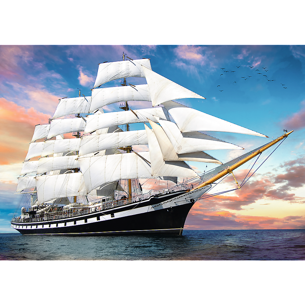 1000 Piece Jigsaw Puzzles, Cruise, Sailing Ship Puzzle, Ocean Puzzle, Adult Puzzles, Trefl 10604